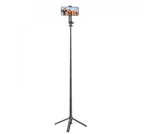 Селфі-монопод HOCO K21 Stream aluminum alloy live broadcast holder Black (6942007609975)