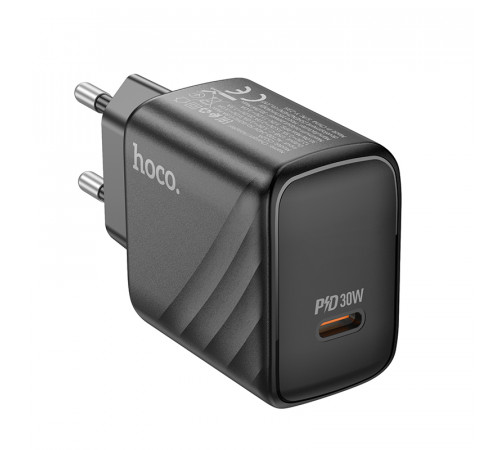 Мережевий зарядний пристрій HOCO CS22A Value single port PD30W charger Black (6942007609913)