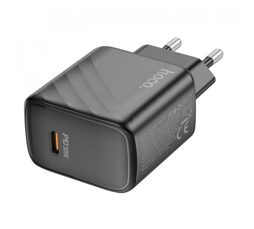 Мережевий зарядний пристрій HOCO CS22A Value single port PD30W charger Black (6942007609913)