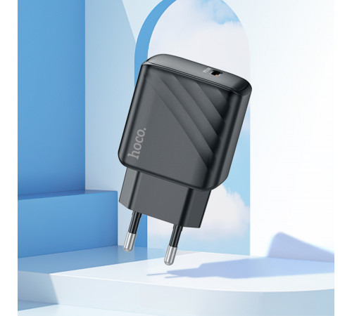 Мережевий зарядний пристрій HOCO CS22A Value single port PD30W charger Black (6942007609913)
