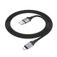 Кабель HOCO X102 USB to Micro 2.4A, 1m, nylon, aluminum connectors, Black (6942007608763)