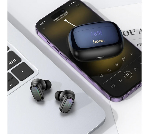 Бездротові навушники TWS HOCO EQ20 Rhyme, ANC+ENC, Black (6942007641319)