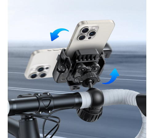 Велотримач для телефона Baseus GoTrip Series Bike Phone Mount Cluster Black (C40572301111-00)
