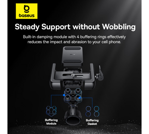 Велотримач для телефона Baseus GoTrip Series Bike Phone Mount Cluster Black (C40572301111-00)