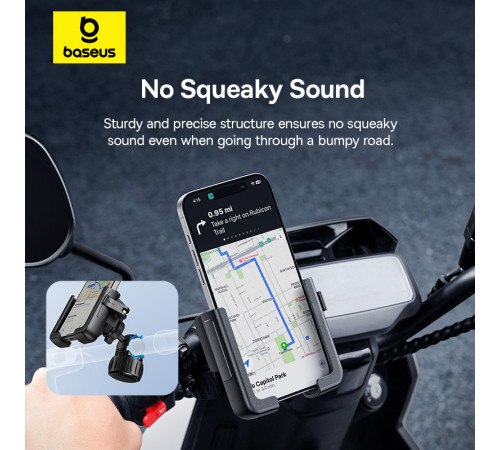 Велотримач для телефона Baseus GoTrip Series Bike Phone Mount Cluster Black (C40572301111-00)