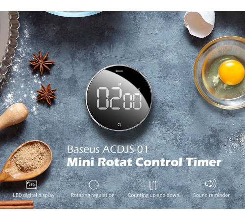 Таймер Baseus heyo rotation countdown timer Black (ACDJS-01)