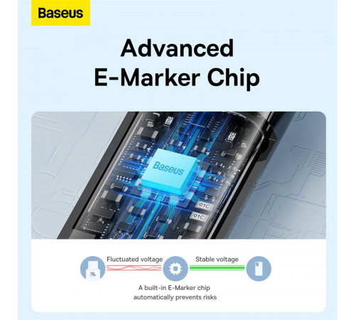 Кабель Baseus Tungsten Gold Fast Charging Data Cable Type-C to Type-C 240W 3m Black (CAWJ040201)
