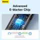 Кабель Baseus Tungsten Gold Fast Charging Data Cable Type-C to Type-C 240W 3m Black (CAWJ040201)