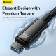 Кабель Baseus Tungsten Gold Fast Charging Data Cable Type-C to Type-C 240W 3m Black (CAWJ040201)