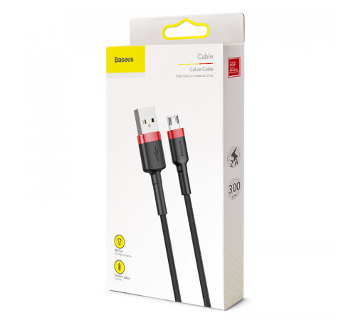 Кабель Baseus cafule Cable USB For Micro 2A 3m Red+Black (CAMKLF-H91)