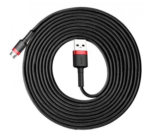 Кабель Baseus cafule Cable USB For Micro 2A 3m Red+Black (CAMKLF-H91)