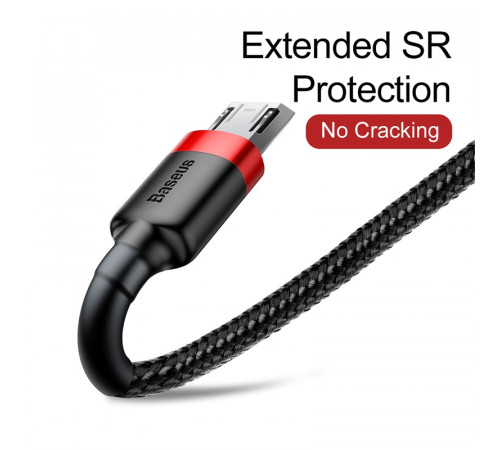 Кабель Baseus cafule Cable USB For Micro 2A 3m Red+Black (CAMKLF-H91)