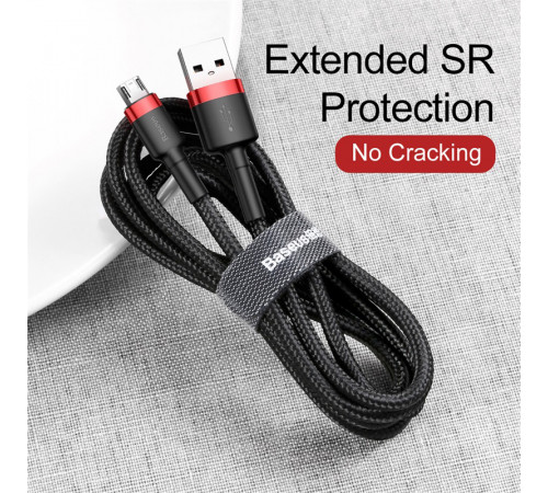 Кабель Baseus cafule Cable USB For Micro 2A 3m Red+Black (CAMKLF-H91)