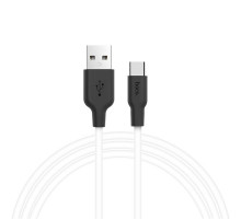 Кабель HOCO X21 USB to Type-C 2A, 1m, silicone, TPE connectors, Black+White (6957531071402)