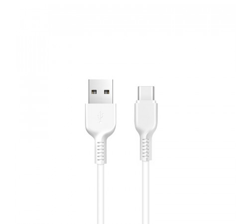 Кабель HOCO X20 USB to Type-C 3A, 2m, PVC, TPE connectors, White (6957531068914)