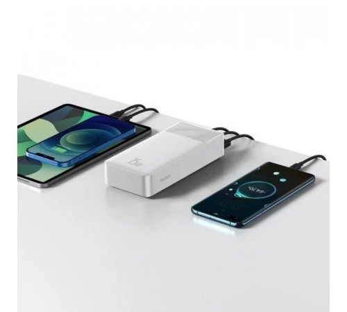 Зовнішній акумулятор Baseus Bipow Digital Display Power Bank 30000mAh 15W White Overseas Edition （With Simple Series Charging Cable USB to Micro 25cm (PPBD050202)