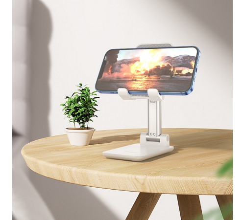 Тримач для телефона BOROFONE BH42 Lite Star folding desktop stand White (6974443381436)