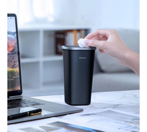 Автомобільний сміттєвий контейнер Baseus Dust-free Vehicle-mounted Trash Can（TrashBag 3 roll/90）Black (CRLJT-A01)