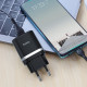 Мережевий зарядний пристрій з кабелем HOCO C12Q Smart QC3.0 charger set(Type-C) 18W Black (6931474716293)