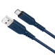 Кабель HOCO X59 USB to Type-C 3A, 1m, nylon, TPE connectors, Blue (6931474744944)