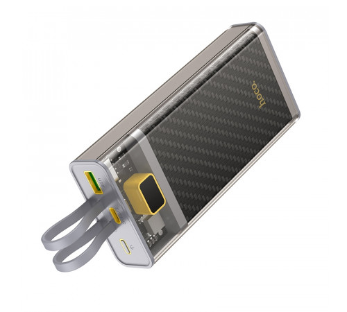 Зовнішній акумулятор HOCO J104A Discovery edition 22.5W fully compatible power bank with cable(20000mAh) Gray (6931474788962)