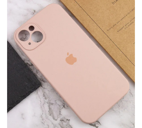 Чохол для смартфона Silicone Full Case AA Camera Protect for Apple iPhone 14 15,Pink Sand (FullAAi14-15)