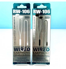 Навушники MP3 Remax RM-106 Wired Earphone for Calls and Music 3.5mm Original