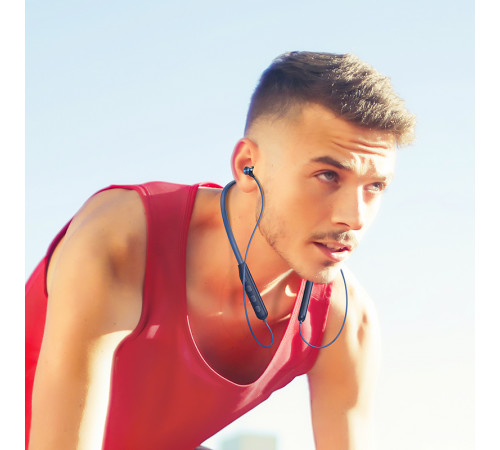 Бездротові спортивні навушники HOCO ES64 Easy Sound sports BT earphones Navy Blue (6931474784483)
