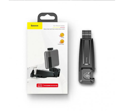 Автотримач для телефона Baseus Backseat Vehicle Phone Holder Hook Black (SUHZ-A01)
