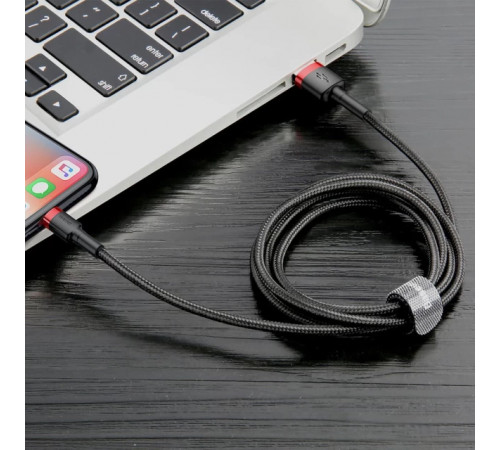 Кабель Baseus Cafule Cable USB For iP 2A 3m Red+Black (CALKLF-R91)