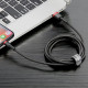 Кабель Baseus Cafule Cable USB For iP 2A 3m Red+Black (CALKLF-R91)
