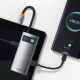 USB-хаб Baseus Metal Gleam Series 4-in-1 Multifunctional Type-C HUB Docking Station Gray（Type-C to HDMI*1+USB3.0*1+USB2.0*1+PD*1） (CAHUB-CY0G)