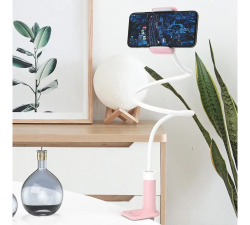 Тримач для телефона HOCO PH23 Balu mobile phone stand Pink White (6931474719416)