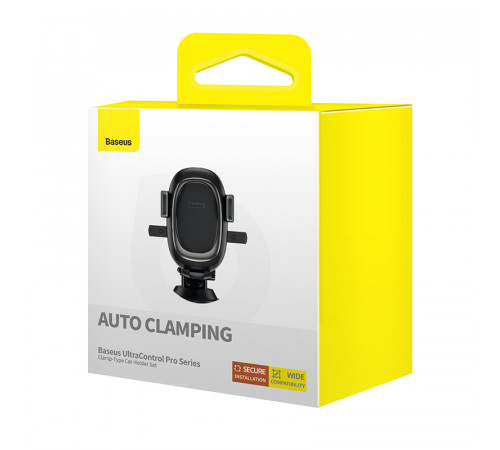 Автотримач для телефона Baseus UltraControl Pro Series Clamp-Type Car Holder Set Cluster Black (C40351600113-00)