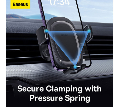 Автотримач для телефона Baseus UltraControl Pro Series Clamp-Type Car Holder Set Cluster Black (C40351600113-00)