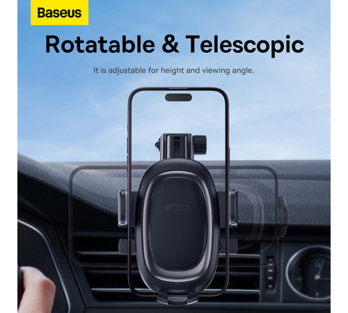 Автотримач для телефона Baseus UltraControl Pro Series Clamp-Type Car Holder Set Cluster Black (C40351600113-00)