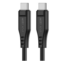 Кабель ACEFAST C3-03 Type-C to Type-C 3A, 60W, 1.2m, TPE, TPE connectors, Black (6974316280842)