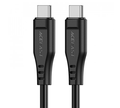 Кабель ACEFAST C3-03 Type-C to Type-C 3A, 60W, 1.2m, TPE, TPE connectors, Black (6974316280842)