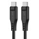 Кабель ACEFAST C3-03 Type-C to Type-C 3A, 60W, 1.2m, TPE, TPE connectors, Black (6974316280842)