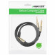 Аудіокабель UGREEN 3.5mm TRS to Dual 6.35mm TS Audio Cable 1m (Gray) (UGR-10613)