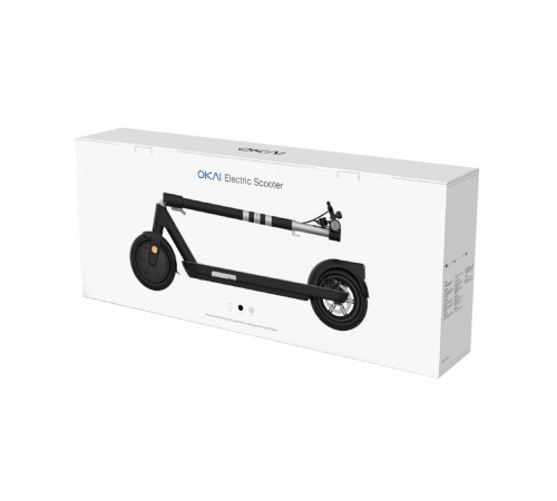 Електросамокат OKAI ES10-NEON Lite White 9", 300(600)W, 7.8Ah, 30km, 25km\h, 20%, NFC, App, 15kg (ES10-W)