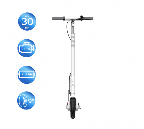 Електросамокат OKAI ES10-NEON Lite White 9", 300(600)W, 7.8Ah, 30km, 25km\h, 20%, NFC, App, 15kg (ES10-W)