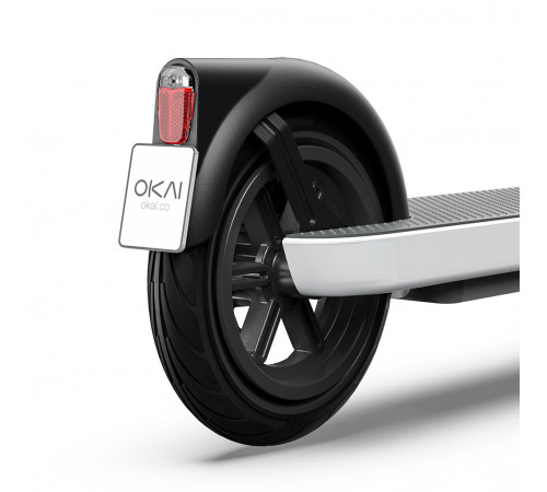 Електросамокат OKAI ES10-NEON Lite White 9", 300(600)W, 7.8Ah, 30km, 25km\h, 20%, NFC, App, 15kg (ES10-W)