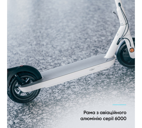 Електросамокат OKAI ES10-NEON Lite White 9", 300(600)W, 7.8Ah, 30km, 25km\h, 20%, NFC, App, 15kg (ES10-W)