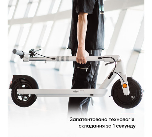 Електросамокат OKAI ES10-NEON Lite White 9", 300(600)W, 7.8Ah, 30km, 25km\h, 20%, NFC, App, 15kg (ES10-W)