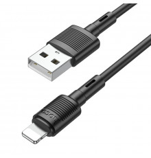Кабель HOCO X83 USB to iP 2.4A, 1m, PVC, PVC connectors, Black (6931474770868)