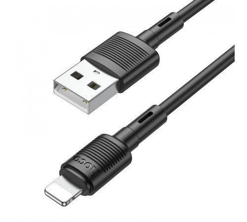 Кабель HOCO X83 USB to iP 2.4A, 1m, PVC, PVC connectors, Black (6931474770868)