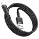 Кабель HOCO X83 USB to iP 2.4A, 1m, PVC, PVC connectors, Black (6931474770868)
