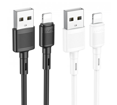 Кабель HOCO X83 USB to iP 2.4A, 1m, PVC, PVC connectors, Black (6931474770868)