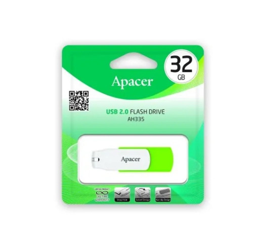 Флеш-накопичувач Apacer USB 2.0 AH335 32Gb Green (AP32GAH335G-1)